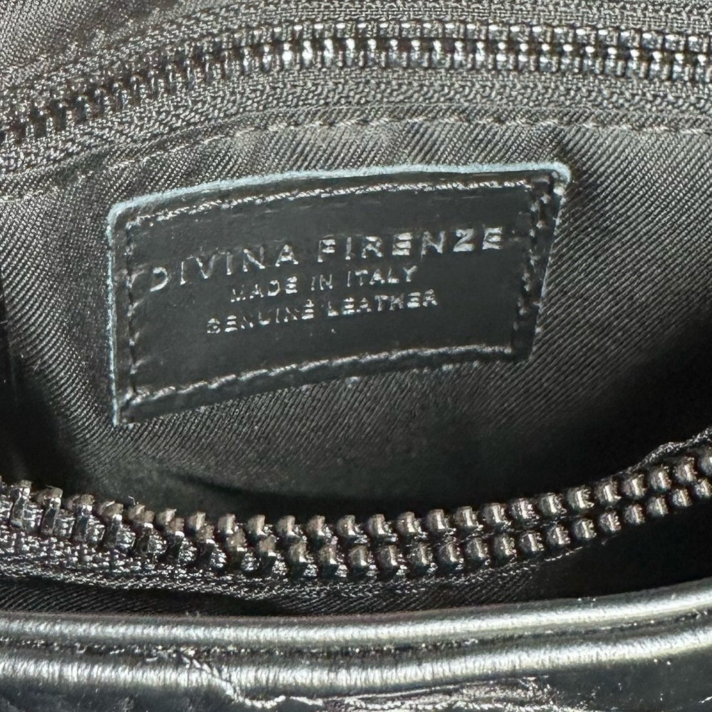Divina Firenze Quilted Leather Bridget Handbag w/Chain Shoulder Strap - Picture 7 of 10